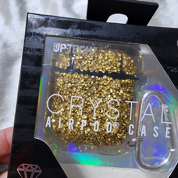 NWT Up-Tech Gold Hard Crystal AirPod Case Airpods Gen 1 & 2 - Picture 2 of 6